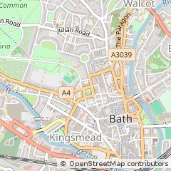Map of Bath, Somerset