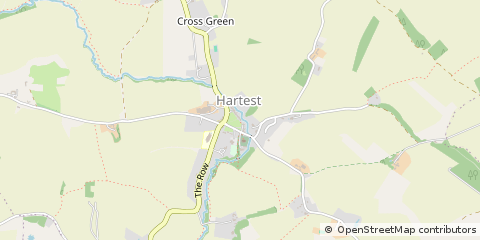 Map of Hartest, Suffolk