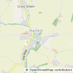 Map of Hartest, Suffolk
