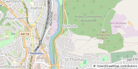Map of Swansea
