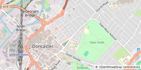 Map of Doncaster, South Yorkshire