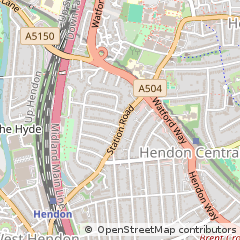 Map of London, Hendon