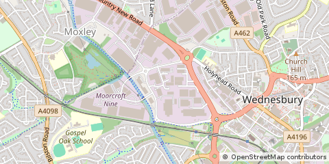 Map of Wednesbury, West Midlands