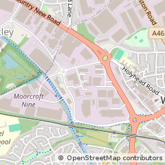 Map of Wednesbury, West Midlands