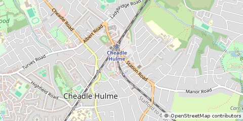 Map of Cheadle, Cheshire