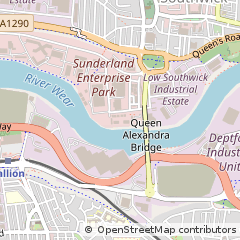 Map of Sunderland, Tyne and Wear