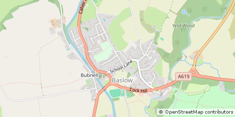 Map of Bakewell, Derbyshire
