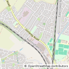 Map of Grantham, Lincolnshire
