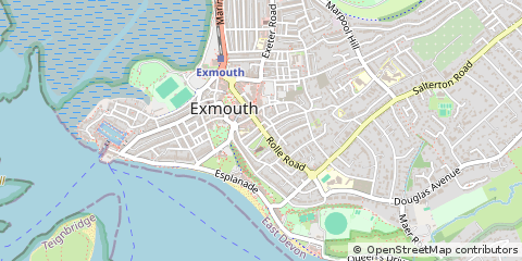 Map of Exmouth, Devon