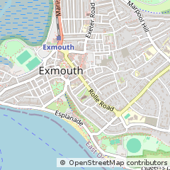 Map of Exmouth, Devon