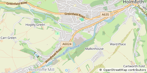 Map of Holmfirth, West Yorkshire
