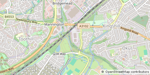 Map of Swindon