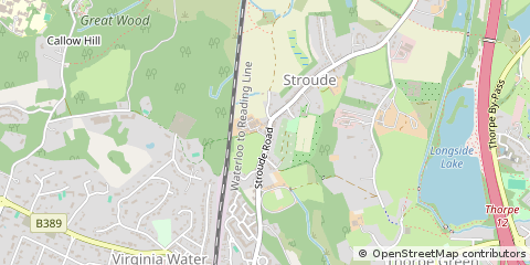 Map of Virginia Water, Surrey