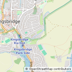 Map of Kingsbridge, Devon