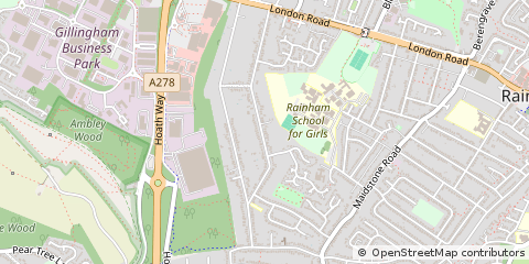Map of Gillingham, Kent