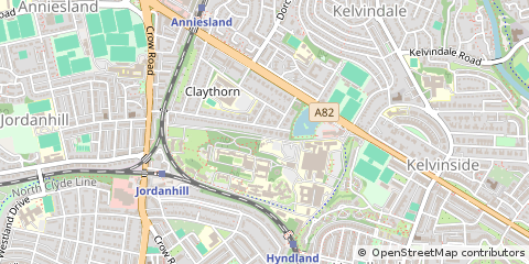 Map of Glasgow, Lanarkshire