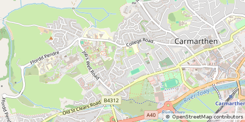 Map of Dyfed, Carmarthenshire