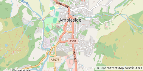 Map of Ambleside, Cumbria