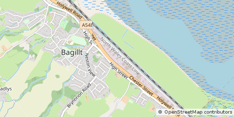 Map of Flint, Clwyd