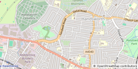 Map of Birmingham, West Midlands