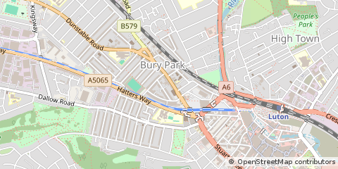 Map of Luton, Beds
