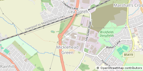 Map of ST. Helens, Merseyside