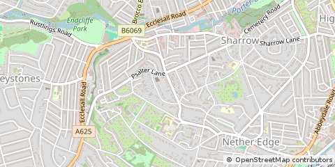 Map of Sheffield