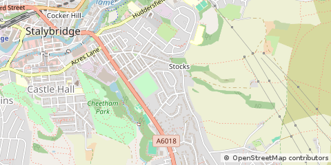 Map of Stalybridge, Cheshire