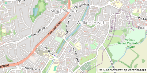Map of Birmingham, West Midlands