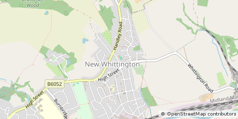 Map of Chesterfield, Derbyshire
