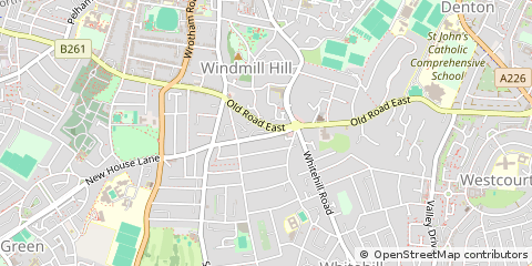 Map of Gravesend, Kent
