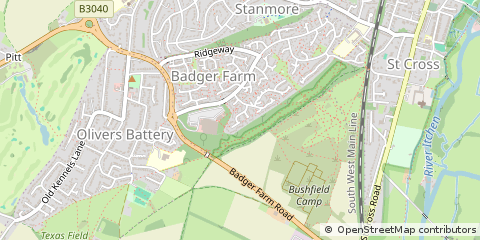 Map of Winchester, Hampshire