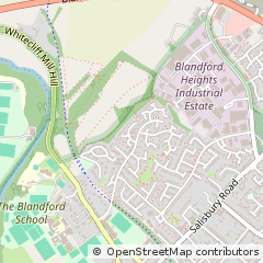 Map of Blandford Forum, Dorset