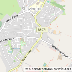 Map of Shavington, Cheshire