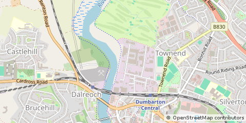 Map of Dumbarton, West Dunbartonshire