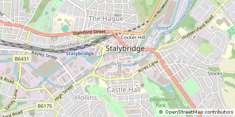 Map of Stalybridge, Greater Manchester