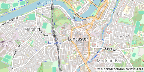 Map of Lancaster, Lancashire