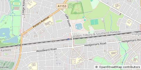 Map of Dagenham, Essex