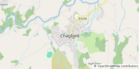 Map of Chagford, Devon