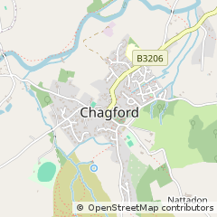 Map of Chagford, Devon