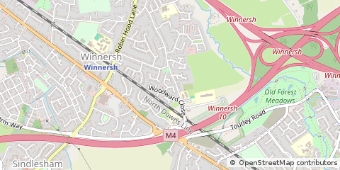 Map of Wokingham, Berkshire