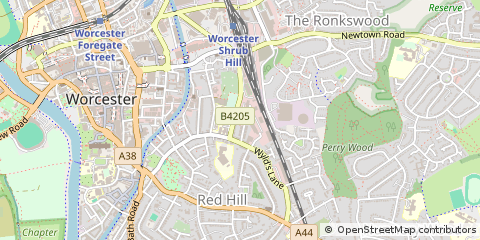 Map of Worcester