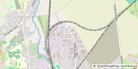 Map of Hitchin, Herts