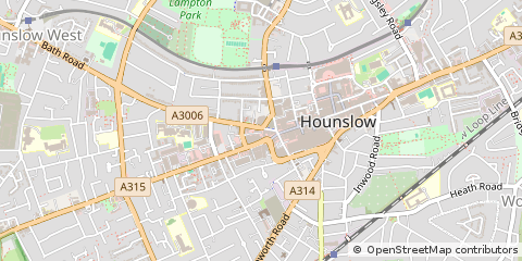 Map of Hounslow, Middx