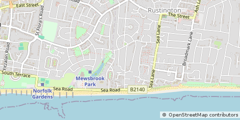 Map of Littlehampton, West Sussex