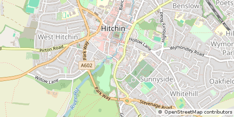 Map of Hitchin, Hertfordshire