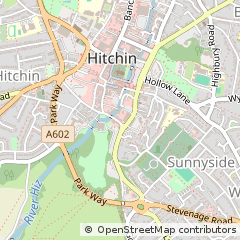 Map of Hitchin, Hertfordshire