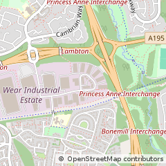 Map of Washington, Tyne & Wear