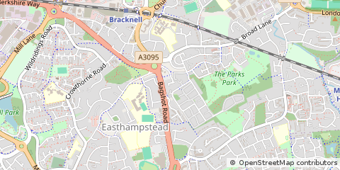 Map of Bracknell, Berkshire