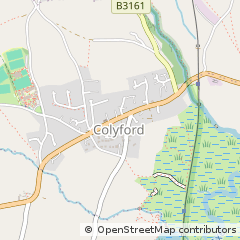 Map of Colyton, Devon